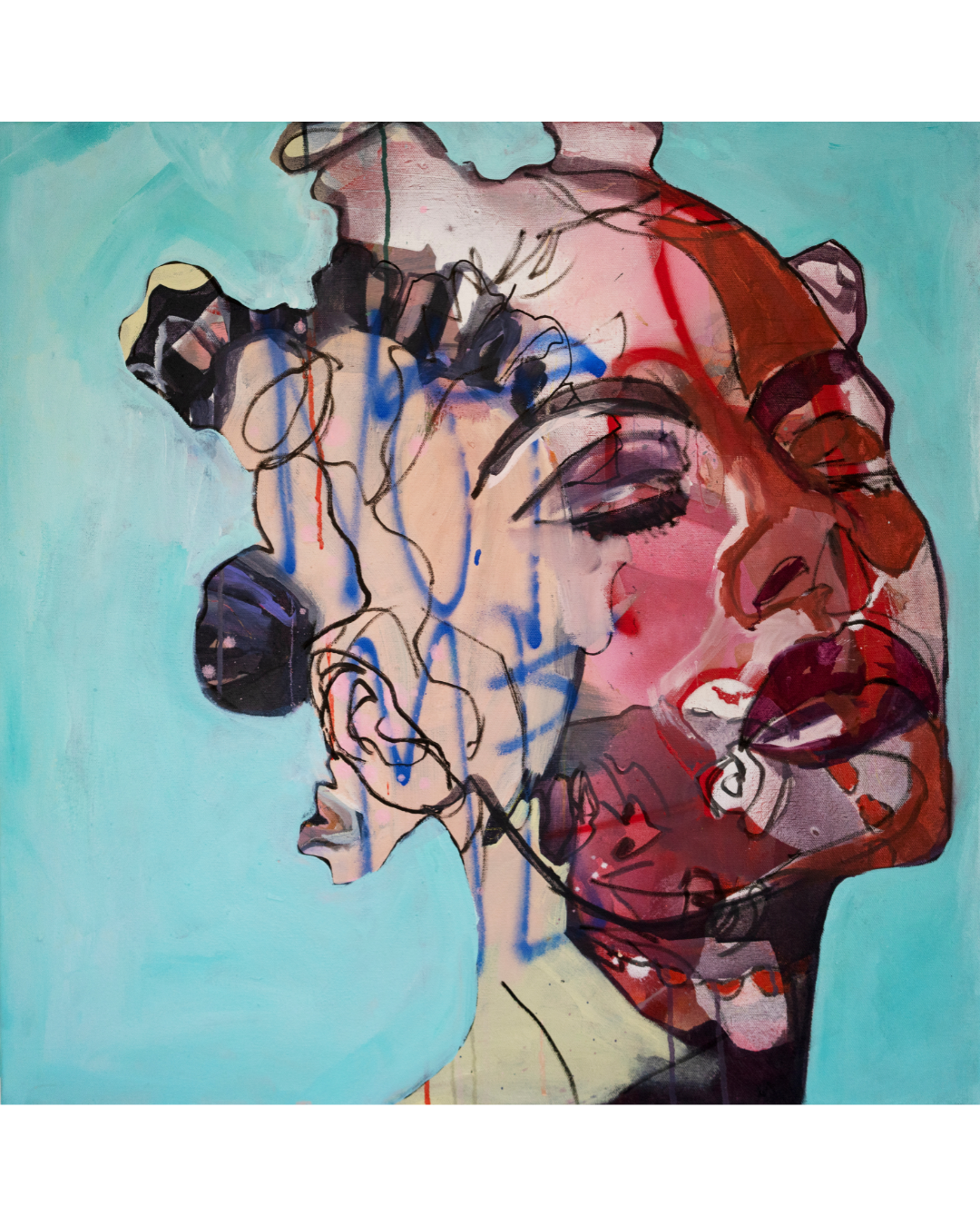 JOSÉPHINE SAGNA - Screaming Inside (2022), Siebdruck auf Büttenpapier