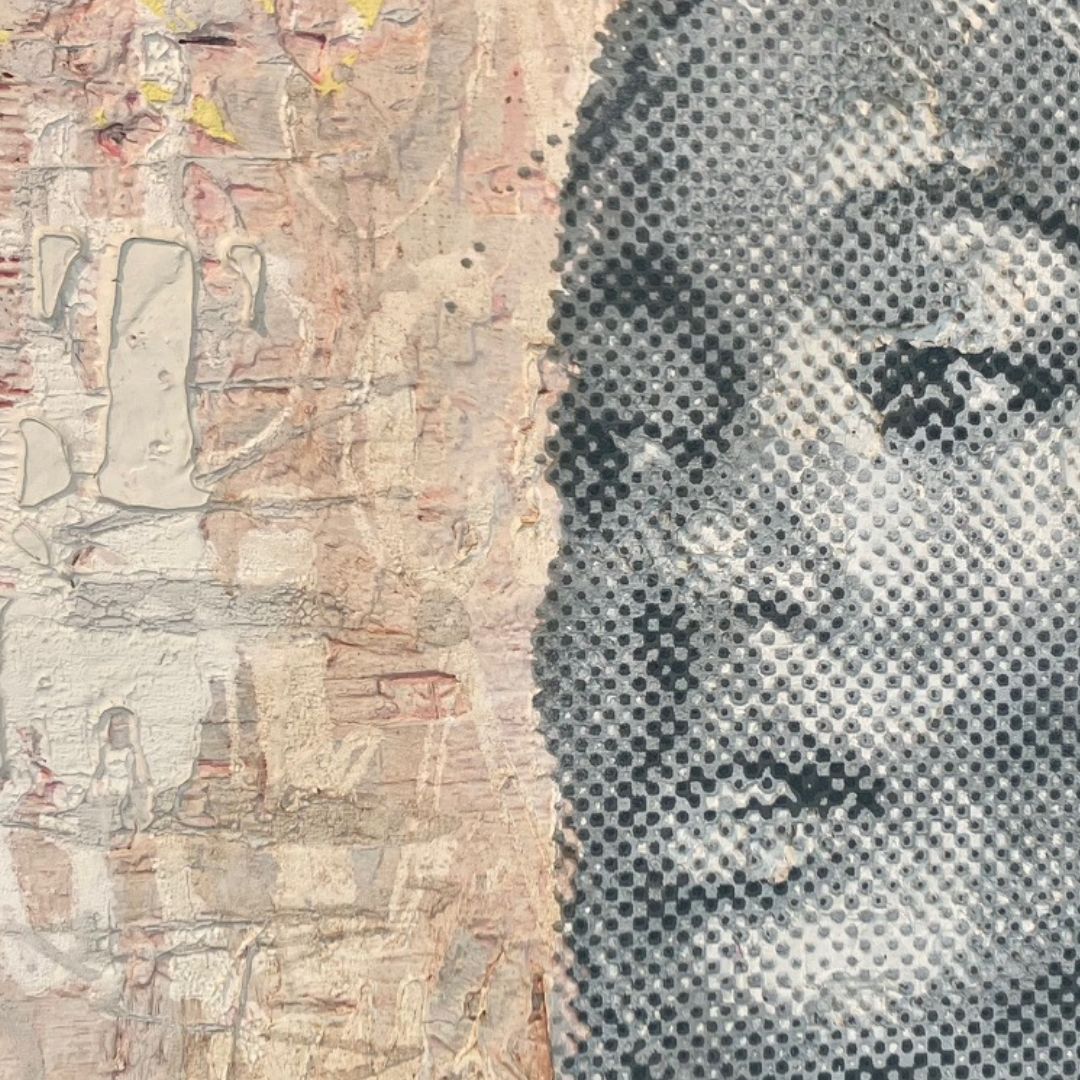 PATRIZIA CASAGRANDA: Grey Power of Change (2023), Sculptural Dot-Painting auf recyceltem Material – Bild 2