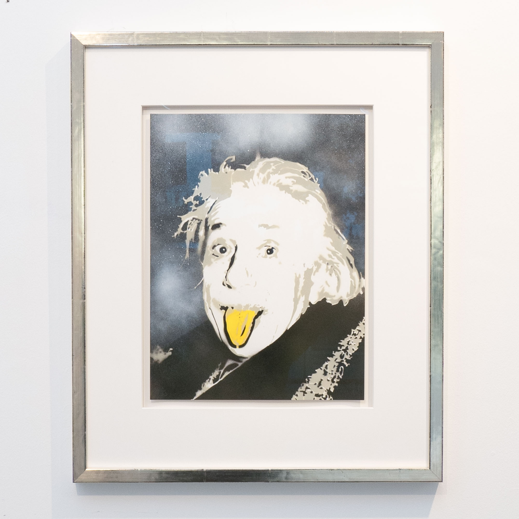 THOMAS BAUMGÄRTEL - Albert Einstein (2015), Spraylack auf gehämmertem Papier – Bild 2