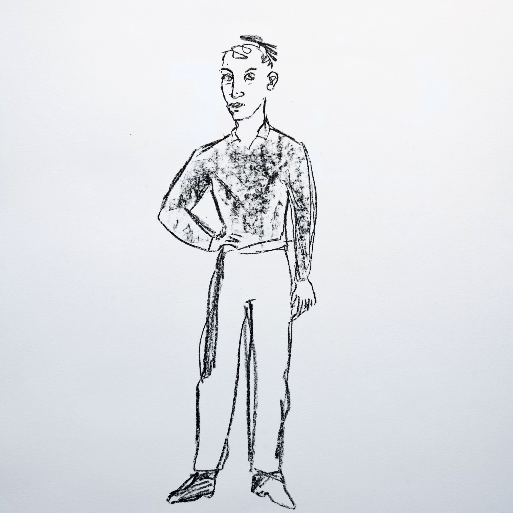 STEPHAN BALKENHOL - Mann mit Hemd (1996), Lithografie auf Büttenpapier – Bild 2