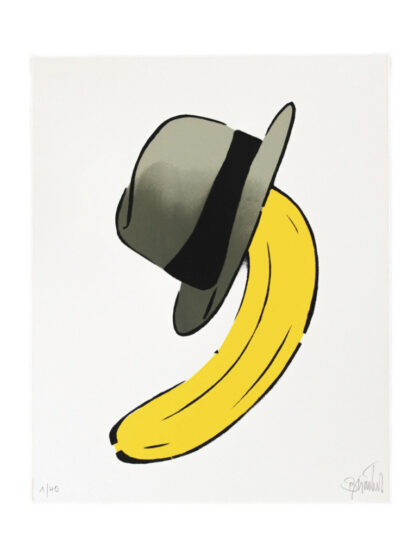 THOMAS BAUMGÄRTEL - Beuysbanane (2021), Spraylack auf Hahnemühle-Büttenpapier