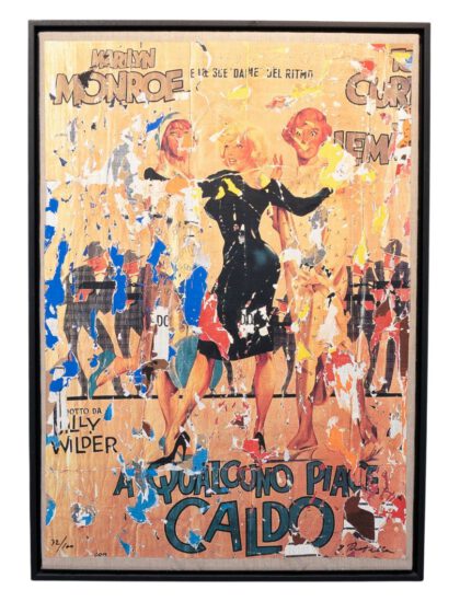 MIMMO ROTELLA - A Qualcuno Piace Caldo (2002), Décollage-Siebdruck auf Leinwand