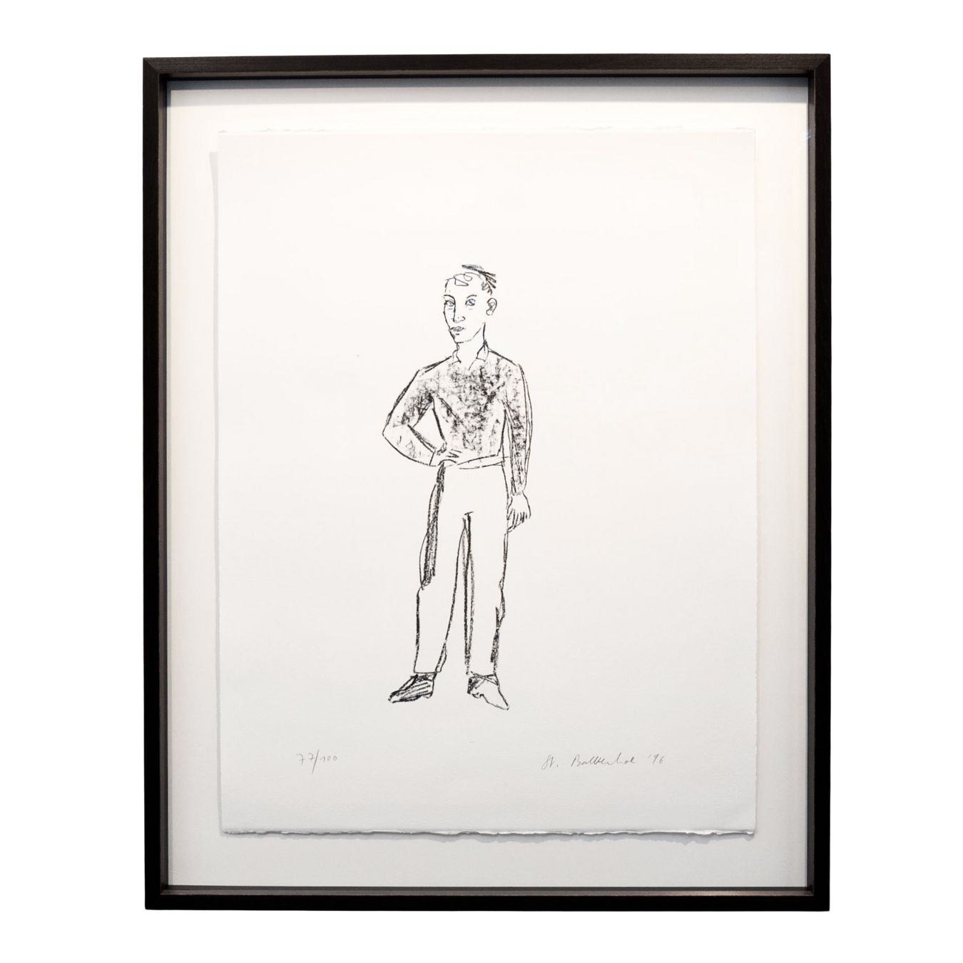STEPHAN BALKENHOL - Mann mit Hemd (1996), Lithografie auf Büttenpapier