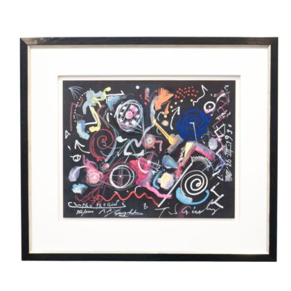 JEAN TINGUELY - Pro Pro Gin (1990), Farboffsetlithografie auf schwarzem Vélin