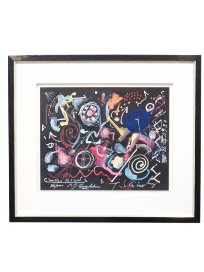 JEAN TINGUELY - Pro Pro Gin (1990), Farboffsetlithografie auf schwarzem Vélin