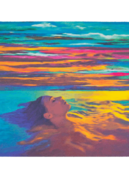 JAMES FRANCIS GILL – Colorful Horizon (2024), Originalgrafik auf Büttenpapier