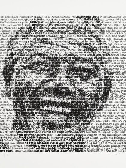 SAXA - Nelson Mandela 2 (2022), Manueller Siebdruck auf Hahnemühle Karton