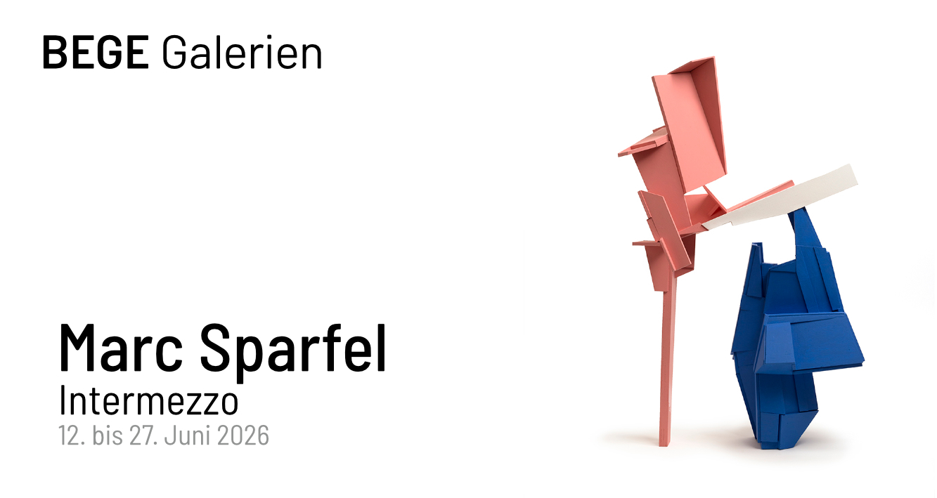 Einladung zur Kunstausstellung Intermezzo von Marc Sparfel in den BEGE Galerien Ulm